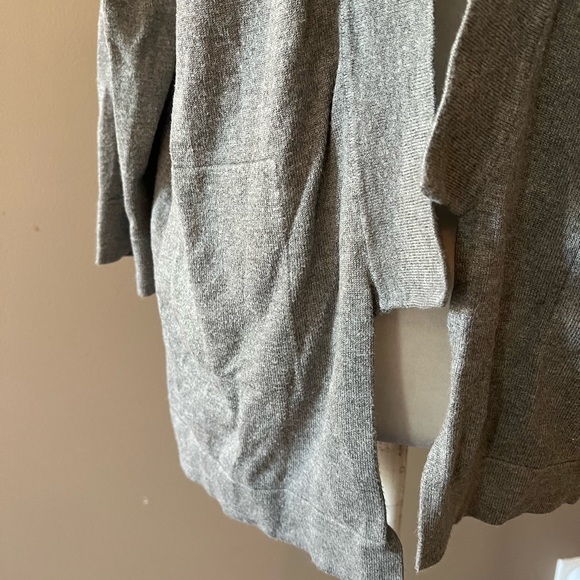 Zara Knit Gray Slouchy Open Cardigan - Picture 5 of 6